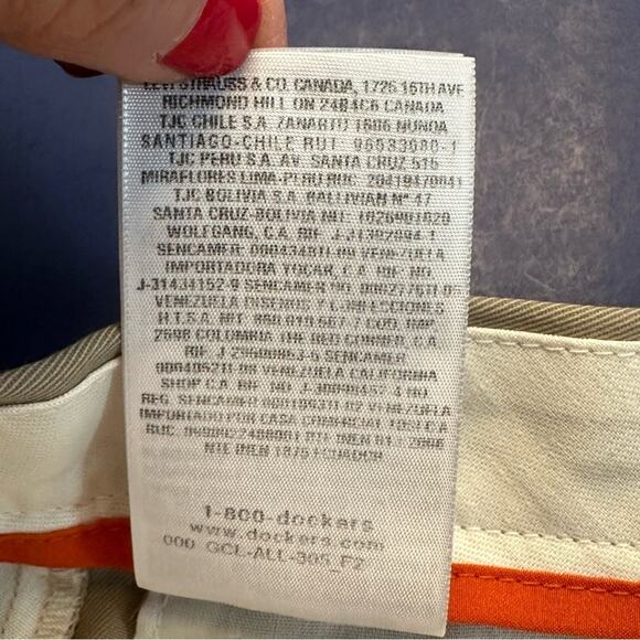 Dockers D3 Classic Fit Easy Khaki Tan Flat Front Pants Mens 36 34 Preppy - Picture 8 of 12